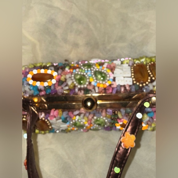 Luxury small beaded satchel/clutch purse NWOT - Picture 11 of 16